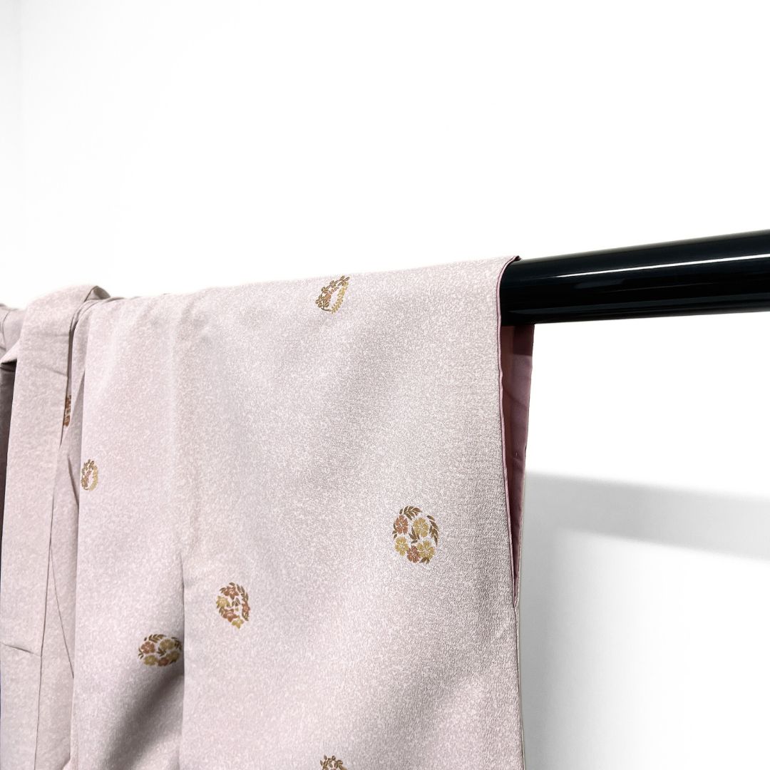 小紋　洗える着物　花紋　桔梗　撫子　藤　たたき染　着物　122b d ms 小紋 洗える着物 トップ 花紋 菊 撫子 桔梗 流水 着物 122b d ms 小紋