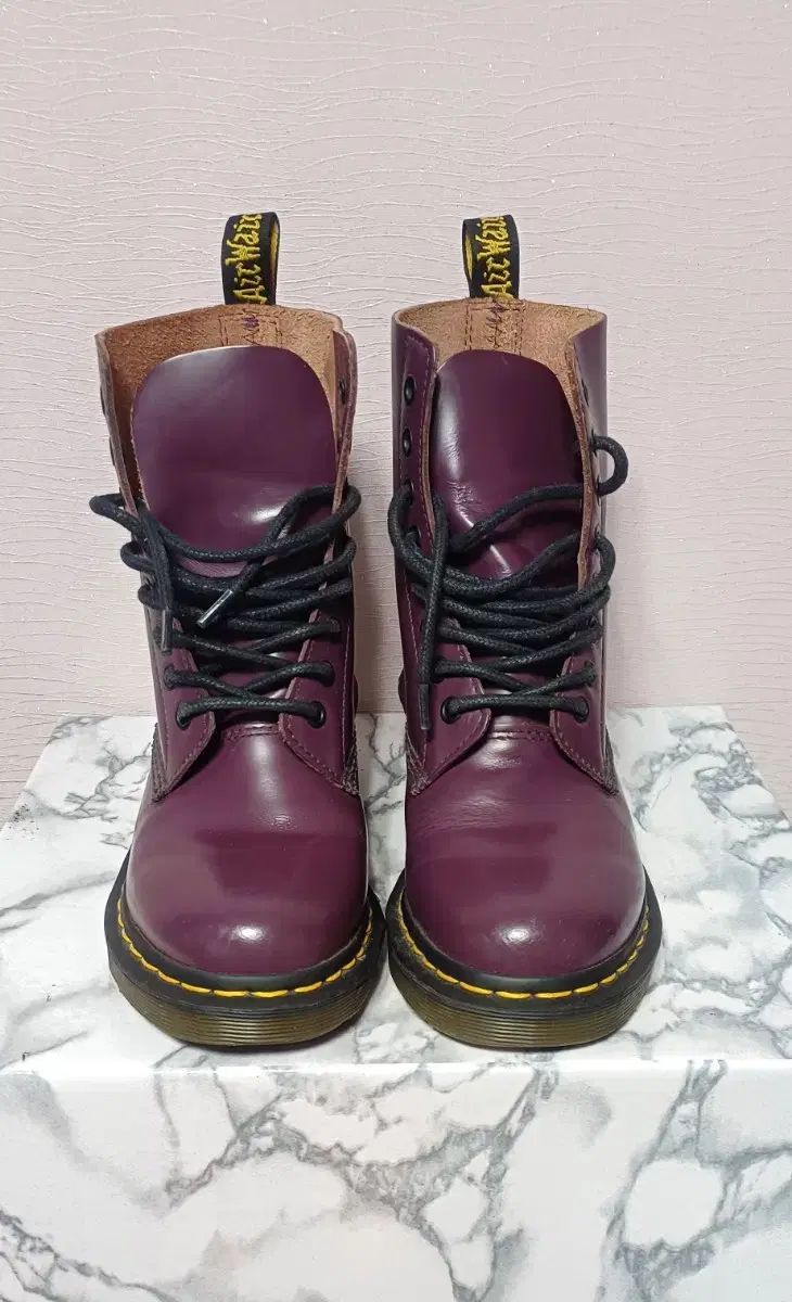 DR MARTENS パープル 8ホールブーツ 37 240