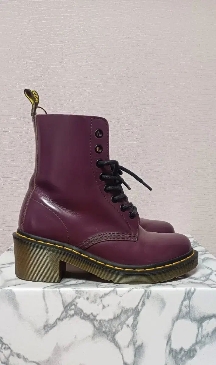 DR. MARTENS パープル 8ホールブーツ 37 240