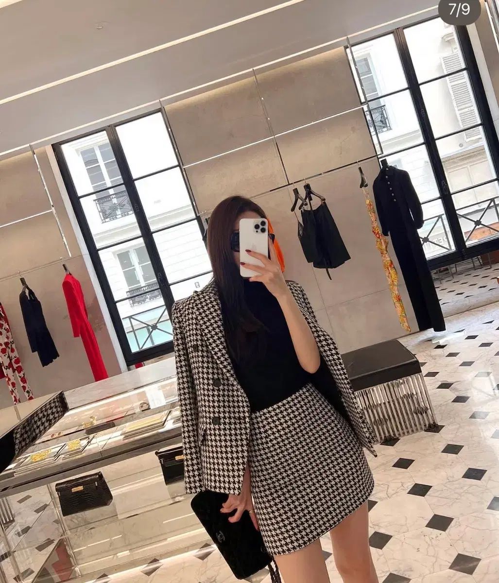 THE LAURENT ハウンドトゥース チェック セットアップ