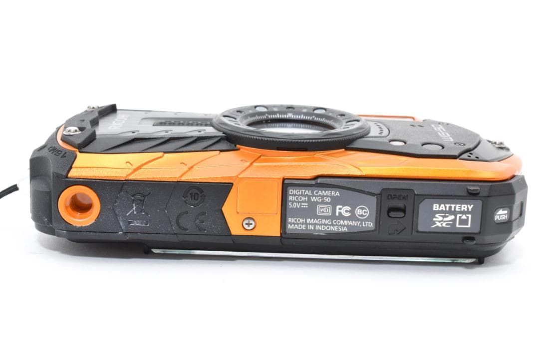 【送料込】RICOH リコー 防水 コンパクトデジタルカメラWG-50 オレンジ Amazon | RICOH 防水デジタルカメラ RICOH WG-50 オレンジ 防水14m耐