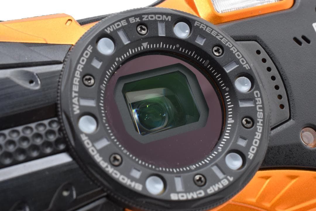 655 ショット数少 RICOH リコー WG-50 防水 オレンジ デジタルカメラ