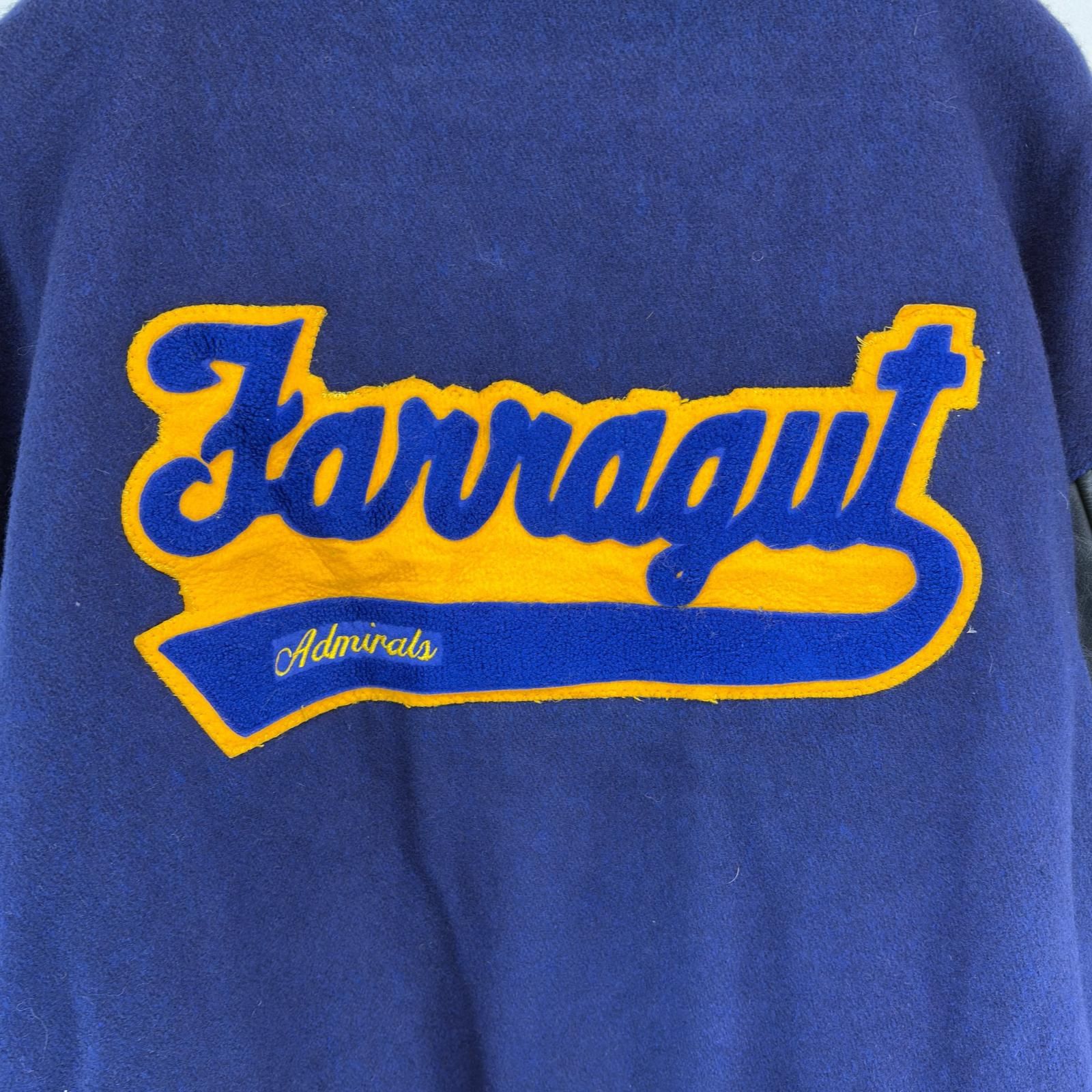 古着 レノック Rennoc USA製 スタジャン ウール ワッペン レザー