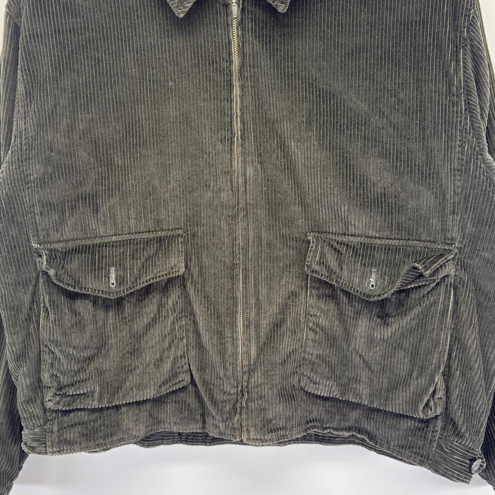 古着 エディー・バウアー Eddie Bauer ジャケット 大きいサイズ コーデュロイジャケット 太うね 無地 2XL  ブラウン系 メンズ 古着 エディー・バウアー Eddie Bauer ジャケット 大きいサイズ