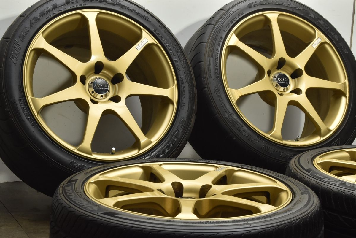 交換用に AVS モデル7 17 in 8 J 40 9 45 PCD 114 3 ハンコック グッドイヤー 225 R 255 アリスト S 2000 スカイライン