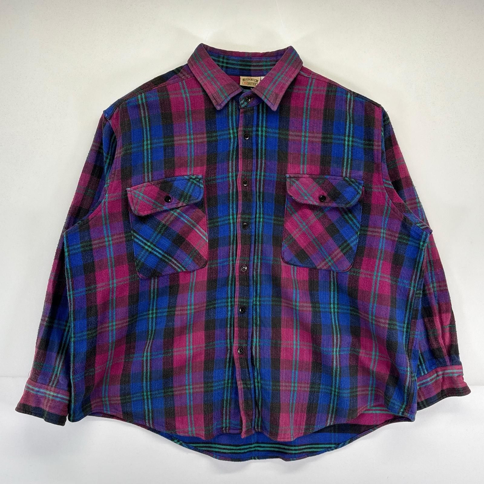 古着 90's/90年代 ファイブブラザー FIVE BROTHER 長袖シャツ 大きい