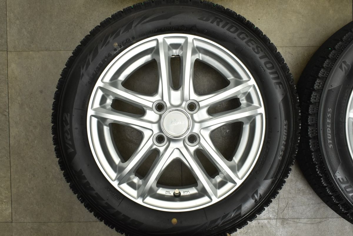  使用僅か LINZ 14 in 4 5 J 45 PCD 100 ブリザックVRX 2 155 65 R N BOX デイズ ルークス スペーシア アルト タント ウェイク ムーブ 14インチ タイヤ ホイールセット