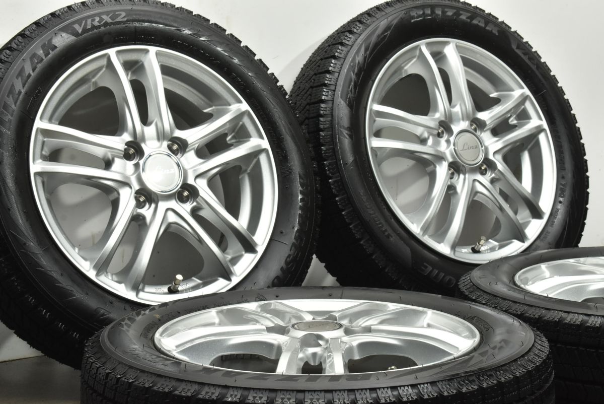 使用僅か LINZ 14 in 4 5 J 45 PCD 100 ブリザックVRX 2 155 65 R N BOX デイズ ルークス スペーシア アルト タント ウェイク ムーブ
