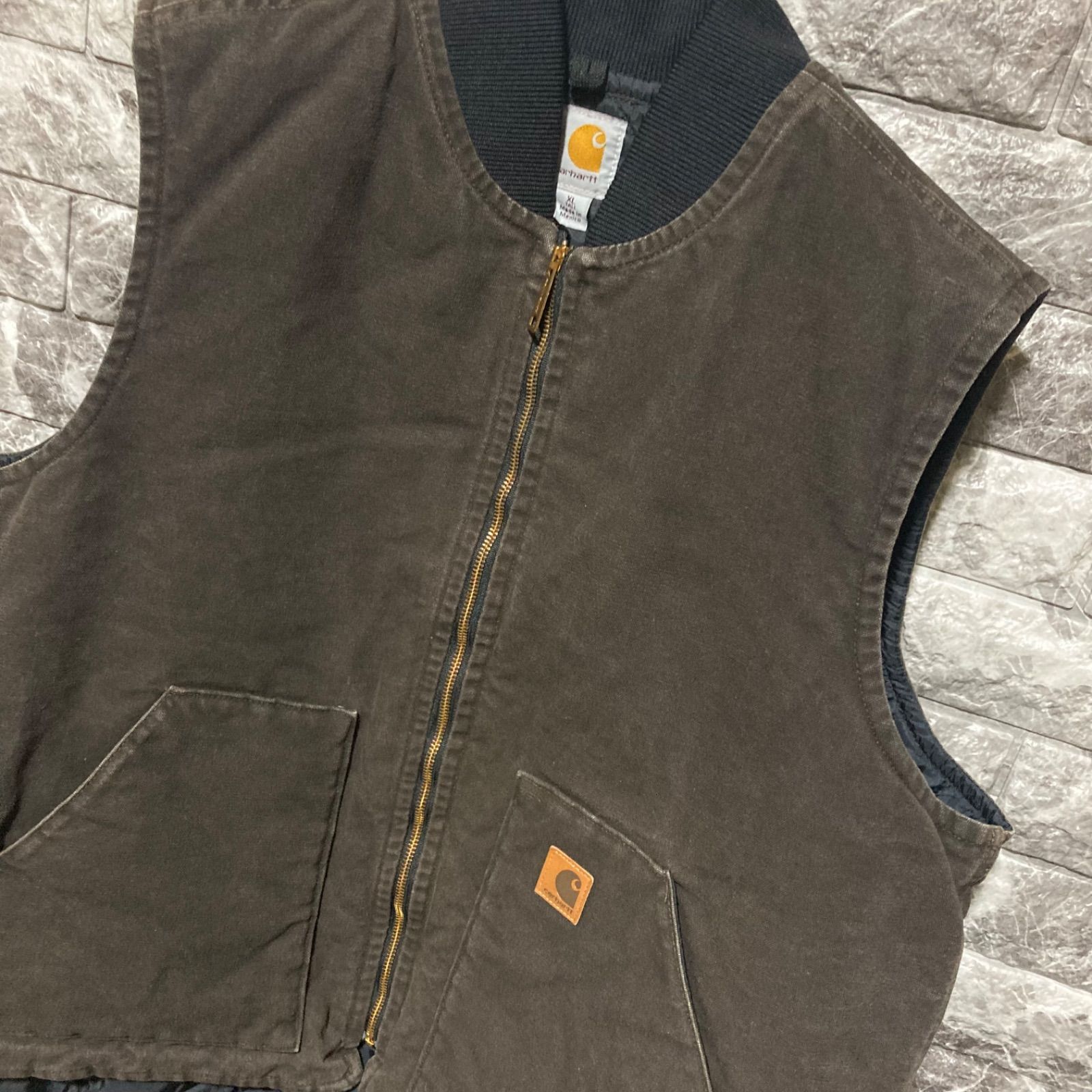 CARHARTT ダックベスト XL Tall ダークブラウン カーハート DUCK VEST