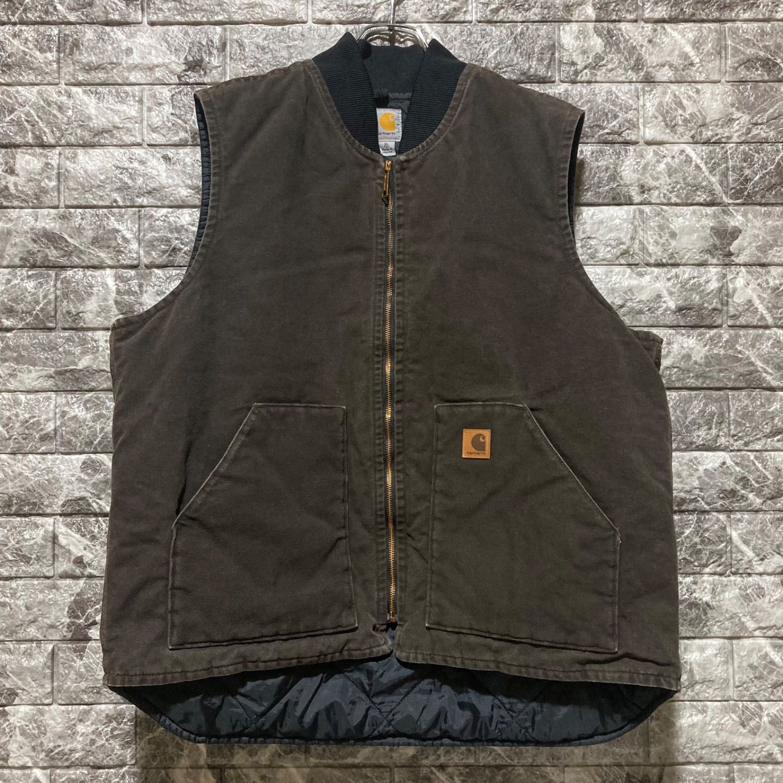 CARHARTT ダックベスト XL Tall ダークブラウン カーハート DUCK VEST