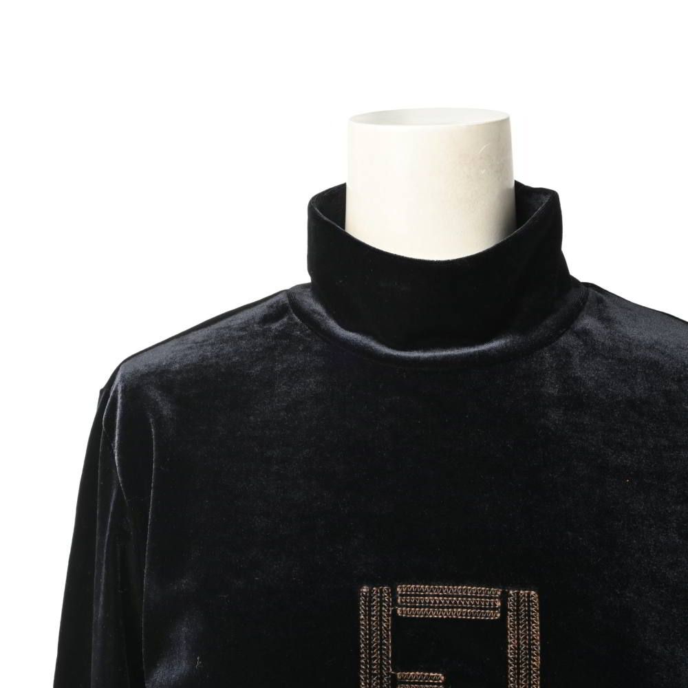 FENDI ヴィンテージ FF刺繍 ベロア ハイネック カットソー - メルカリ