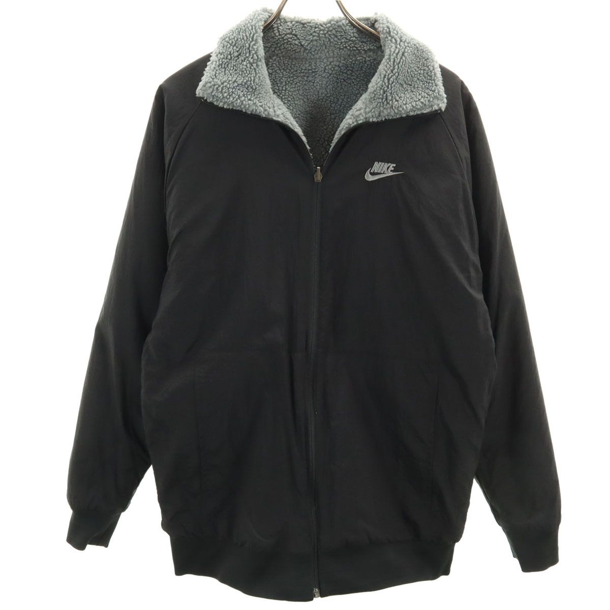 NIKE ナイキ ジップジャケット M ブラック 裏ボア リバーシブル メンズ