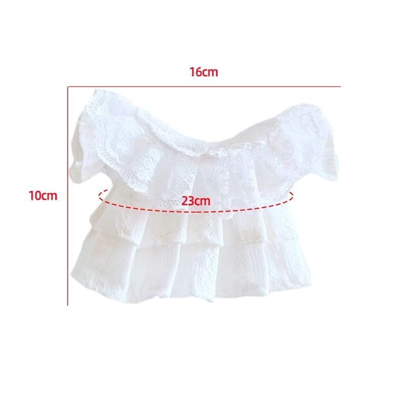 niannyyhouse 【新品】 niannyyhouse　20cm人形の服　着せ替え　ヘッドバンド+ドレス+パケット　3点セット　綿人形の服　プリーツレースのドレス　人形ベビー服　ぬいぐるみ 用 0 人形の服 20cm 着せ替え 帽子+セーター+半