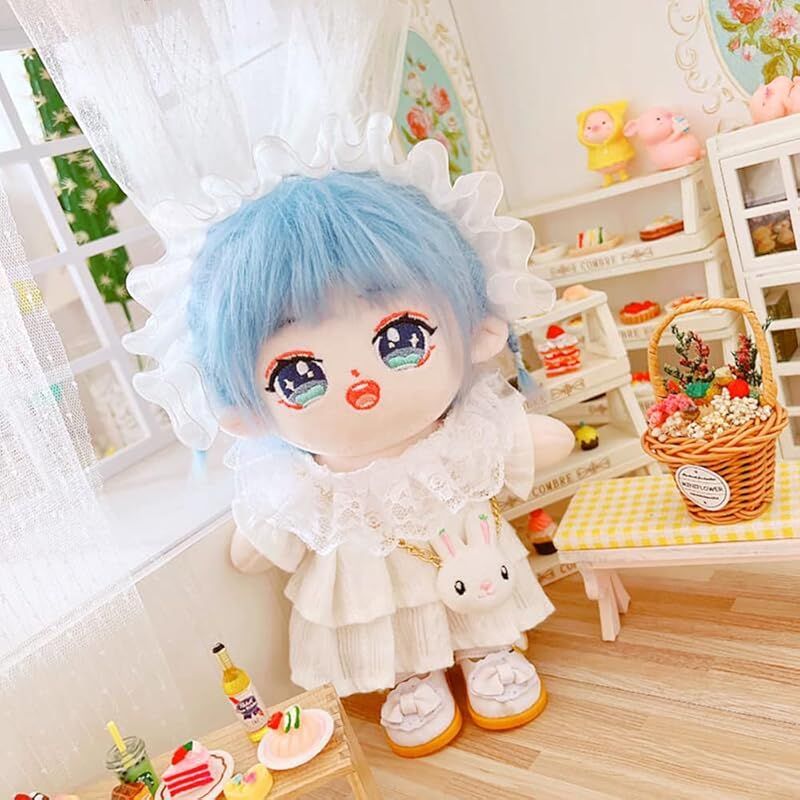 niannyyhouse 【新品】 niannyyhouse　20cm人形の服　着せ替え　ヘッドバンド+ドレス+パケット　3点セット　綿人形の服　プリーツレースのドレス　人形ベビー服　ぬいぐるみ 用 0 人形の服 20cm 着せ替え 帽子+セーター+半