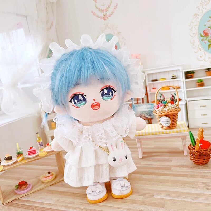 niannyyhouse 【新品】 niannyyhouse　20cm人形の服　着せ替え　ヘッドバンド+ドレス+パケット　3点セット　綿人形の服　プリーツレースのドレス　人形ベビー服　ぬいぐるみ 用 0 人形の服 20cm 着せ替え 帽子+セーター+半