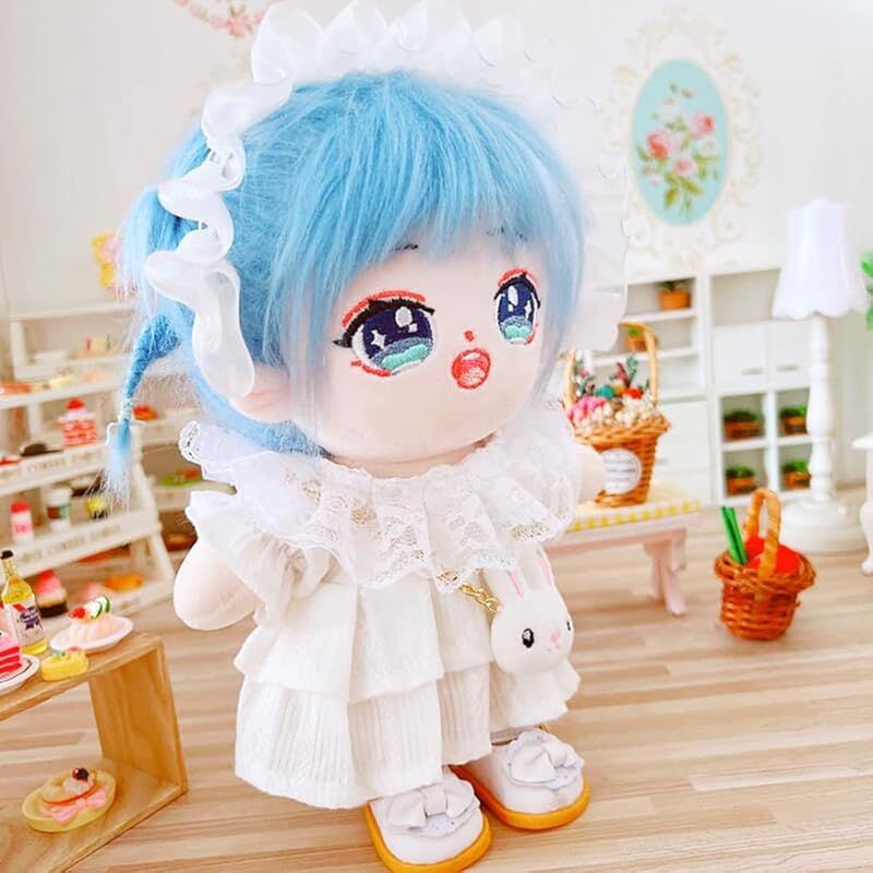 niannyyhouse 【新品】 niannyyhouse　20cm人形の服　着せ替え　ヘッドバンド+ドレス+パケット　3点セット　綿人形の服　プリーツレースのドレス　人形ベビー服　ぬいぐるみ 用 0 人形の服 20cm 着せ替え 帽子+セーター+半