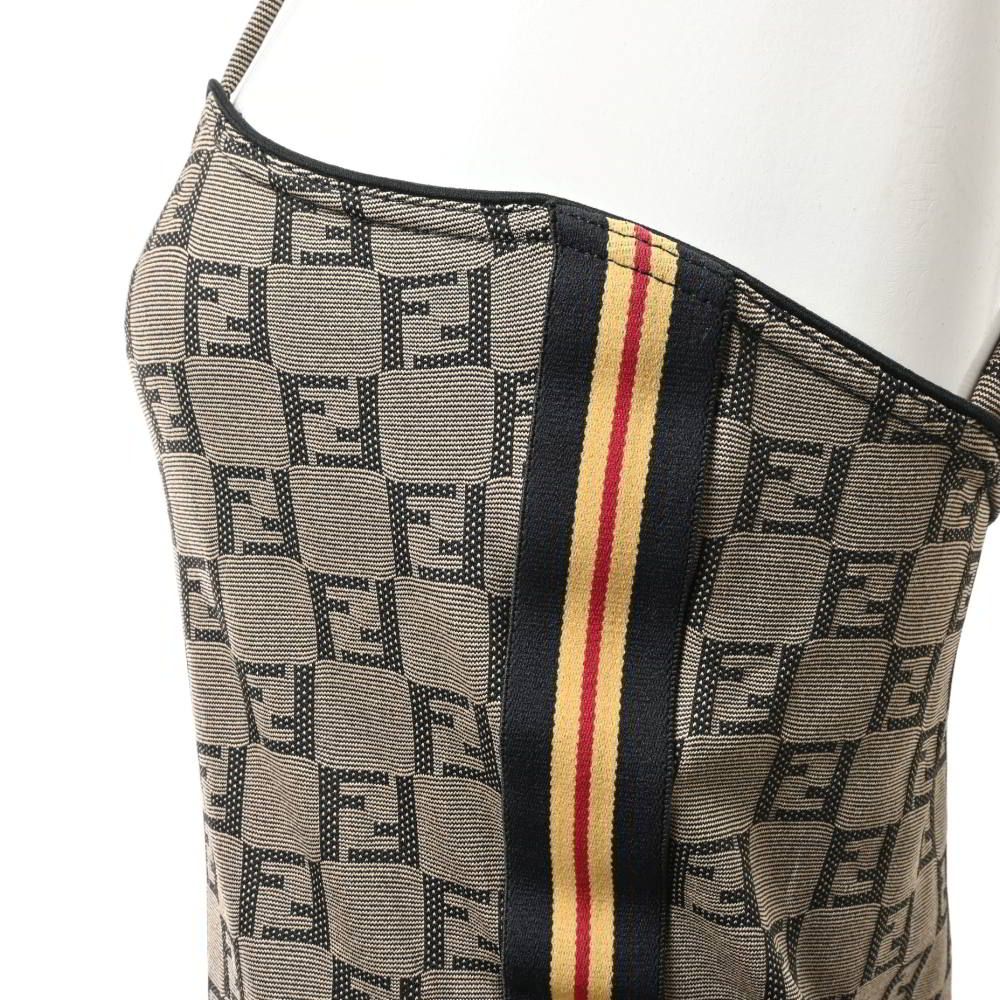 FENDI ヴィンテージ ズッカ柄 サイドライン ストレッチ キャミ