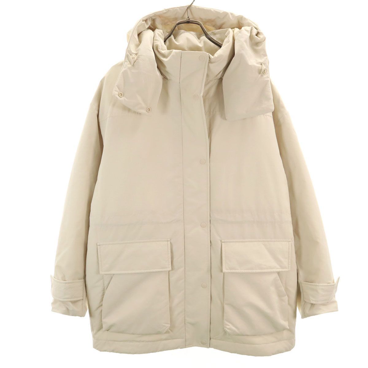 UNIQLO ユニクロ ハイブリッド ダウンコート XL アイボリー レディース