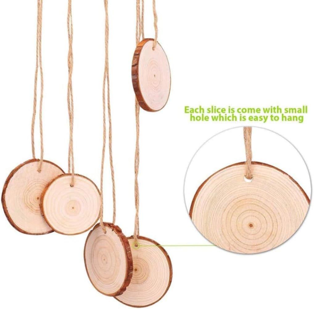 25mm-70mm 天然ブナ材スライス 未完成木製コイン ラウンドカットアウト 工芸プロジェクト、DIYクラフト、装飾品用 (Col  25mm-70mm 天然ブナ材スライス 未完成木製コイン ラウンドカットアウト 工芸プロジェクト、DIYクラフト、装飾品用 (Col  Amazon.co.jp: 50個 クラフト ...