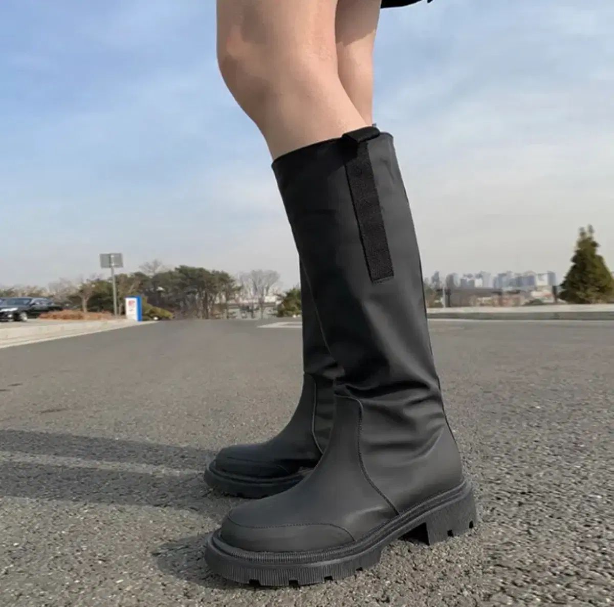 アーク マット ロングブーツ ブラック