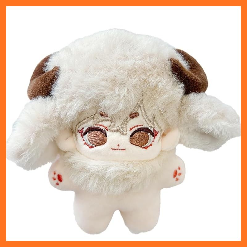 自作 無属性 ぬいぐるみ 白髪のケモ耳くん 10cm 新品】 MANCOTTON 10cm無属性ぬいぐるみ ふわふわケモ耳 ベージュ