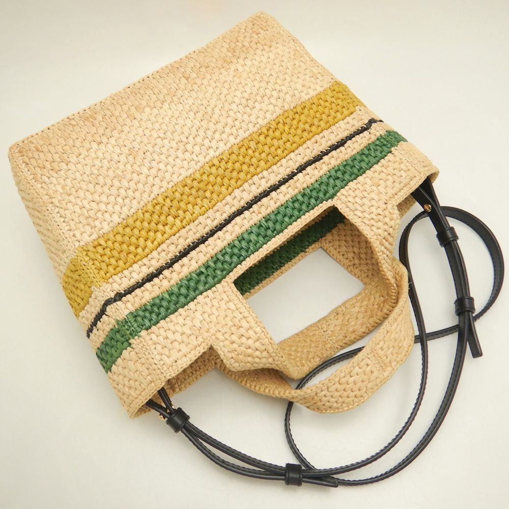 LOEWE ロエベ フォントストライプトートバッグ A685B61X04 ラフィア