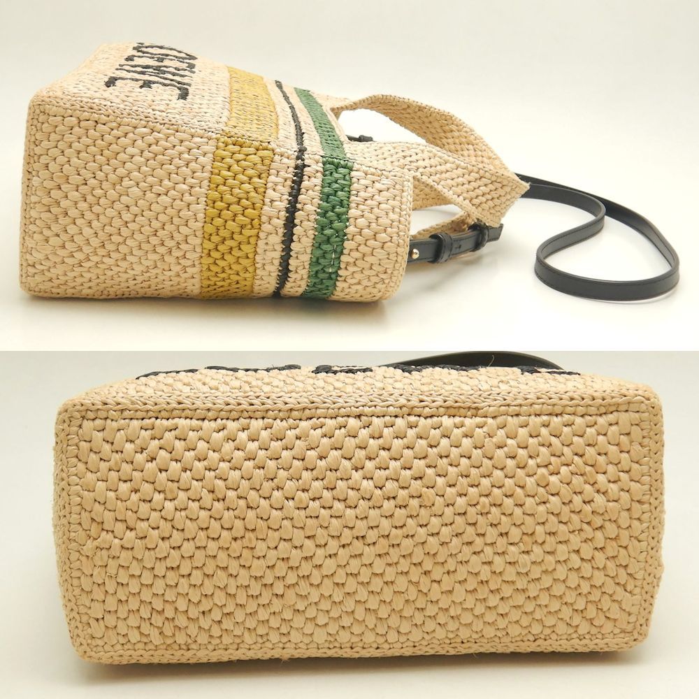LOEWE ストライプ トートバッグ LOEWE ロエベ フォントストライプトートバッグ A685B61X04 ラフィア