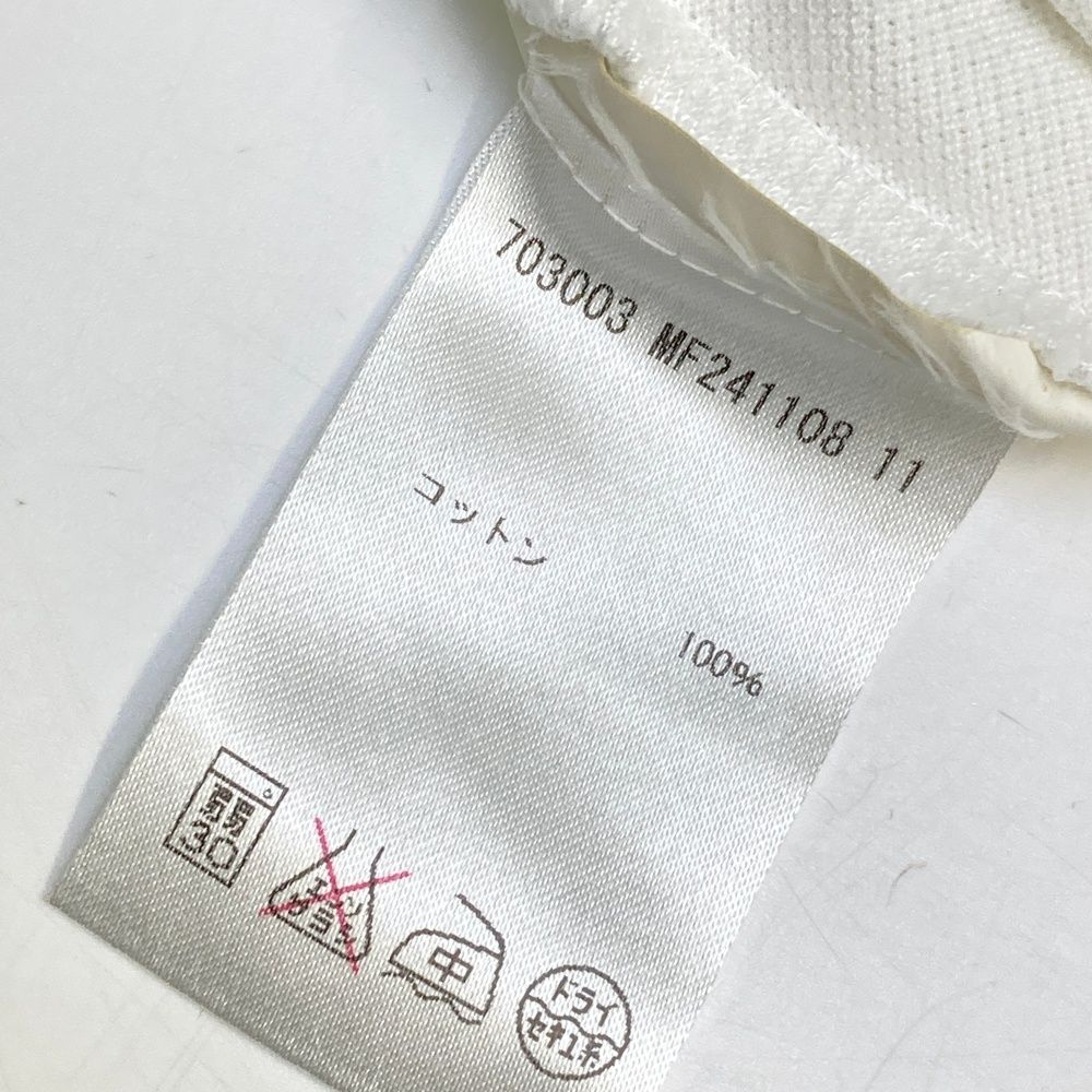 JIL SANDER ジル サンダー ハーフジップ 半袖ポロシャツ ホワイト系 L メンズ 通気性 冬コーデ