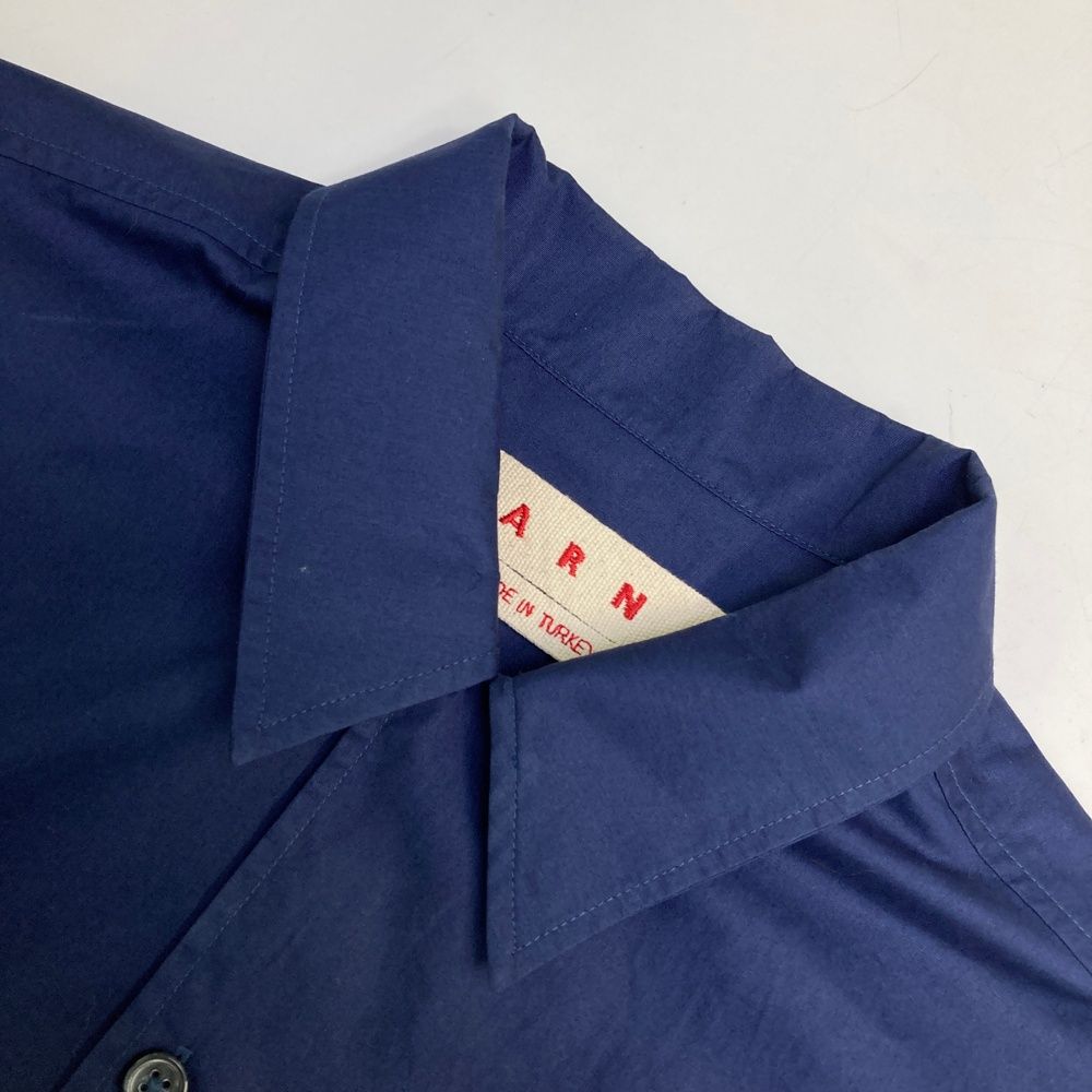 MARNI マルニ CAMA0383X1 オーバーサイズ ボーリングシャツ ネイビー系