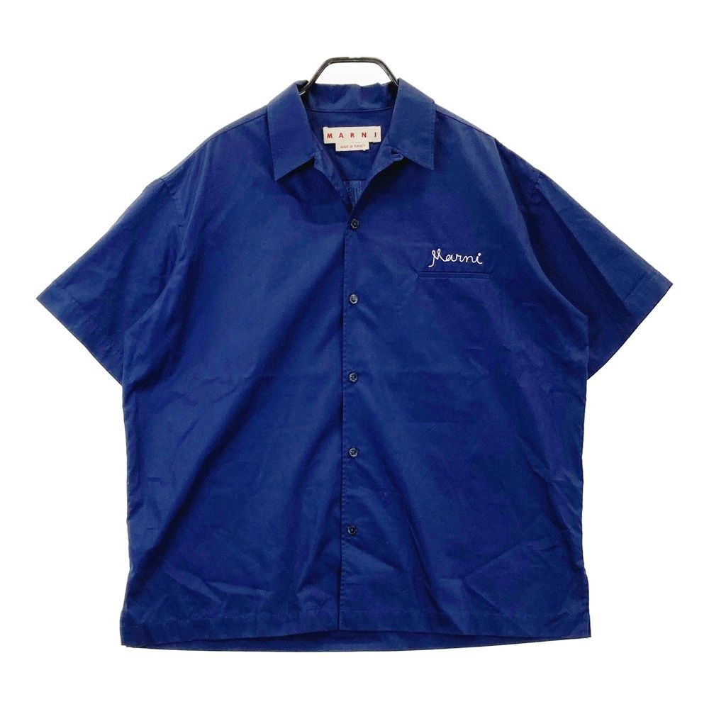 MARNI マルニ オーバーサイズ ボーリングシャツ ネイビー系 38 レディース