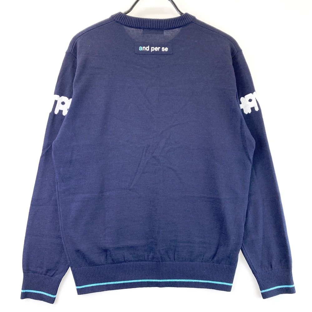 サイズ：L AND PER SE アンパスィ 2023年モデル ニットセーター ロゴ総