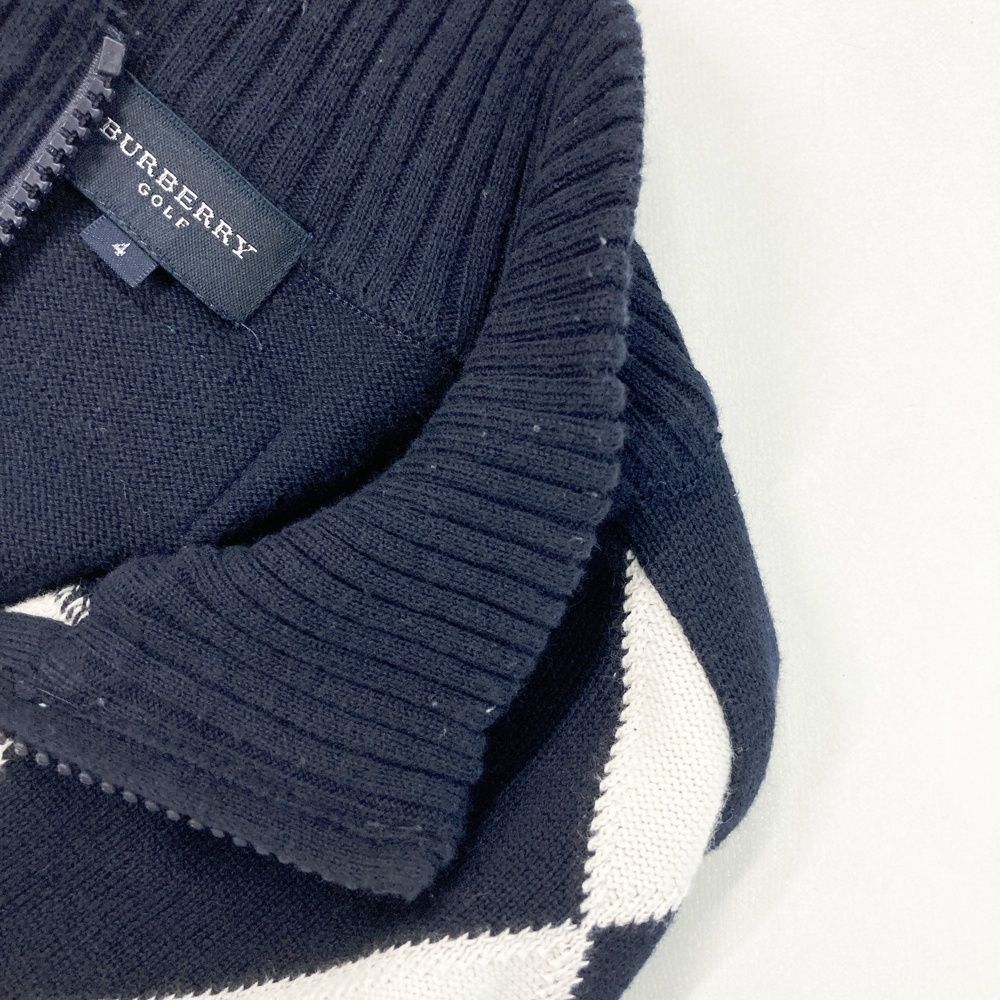 サイズ：4 BURBERRY GOLF バーバリーゴルフ ハーフジップニット