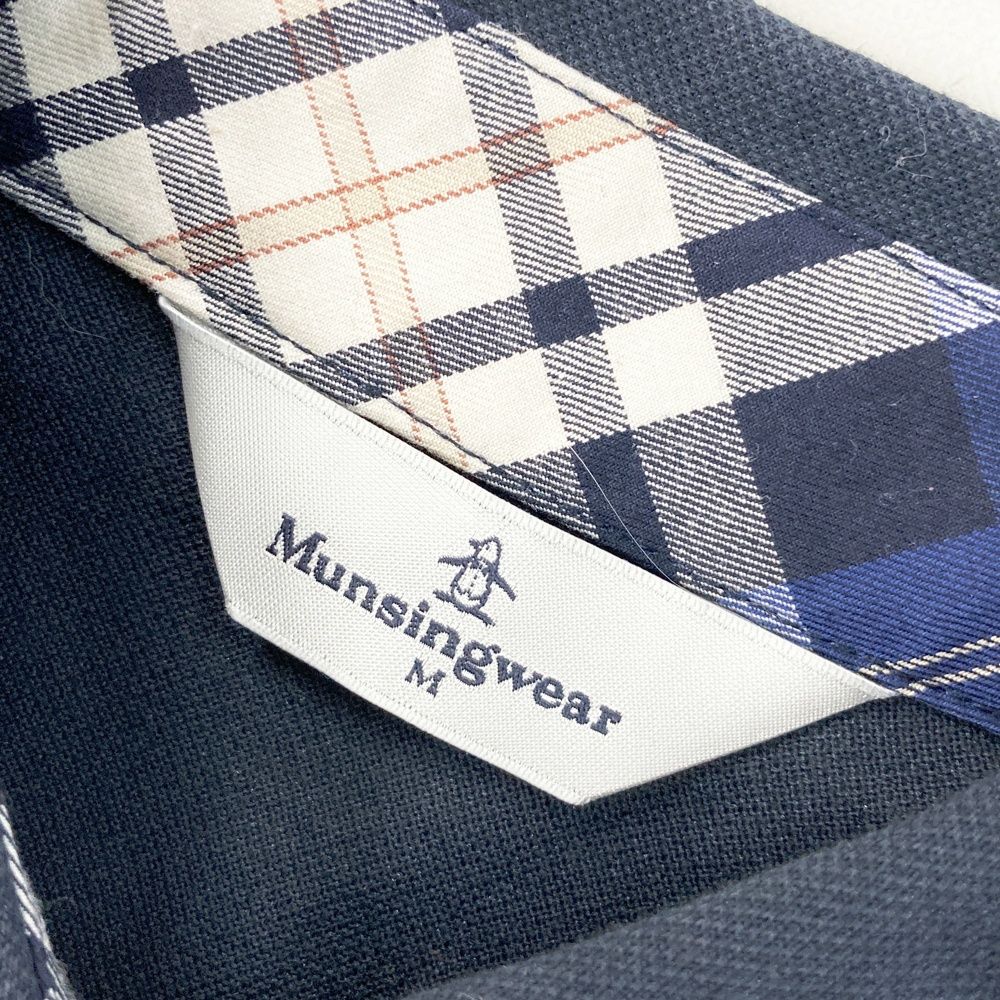 サイズ：M MUNSING WEAR マンシングウェア 半袖ワンピース チェック柄