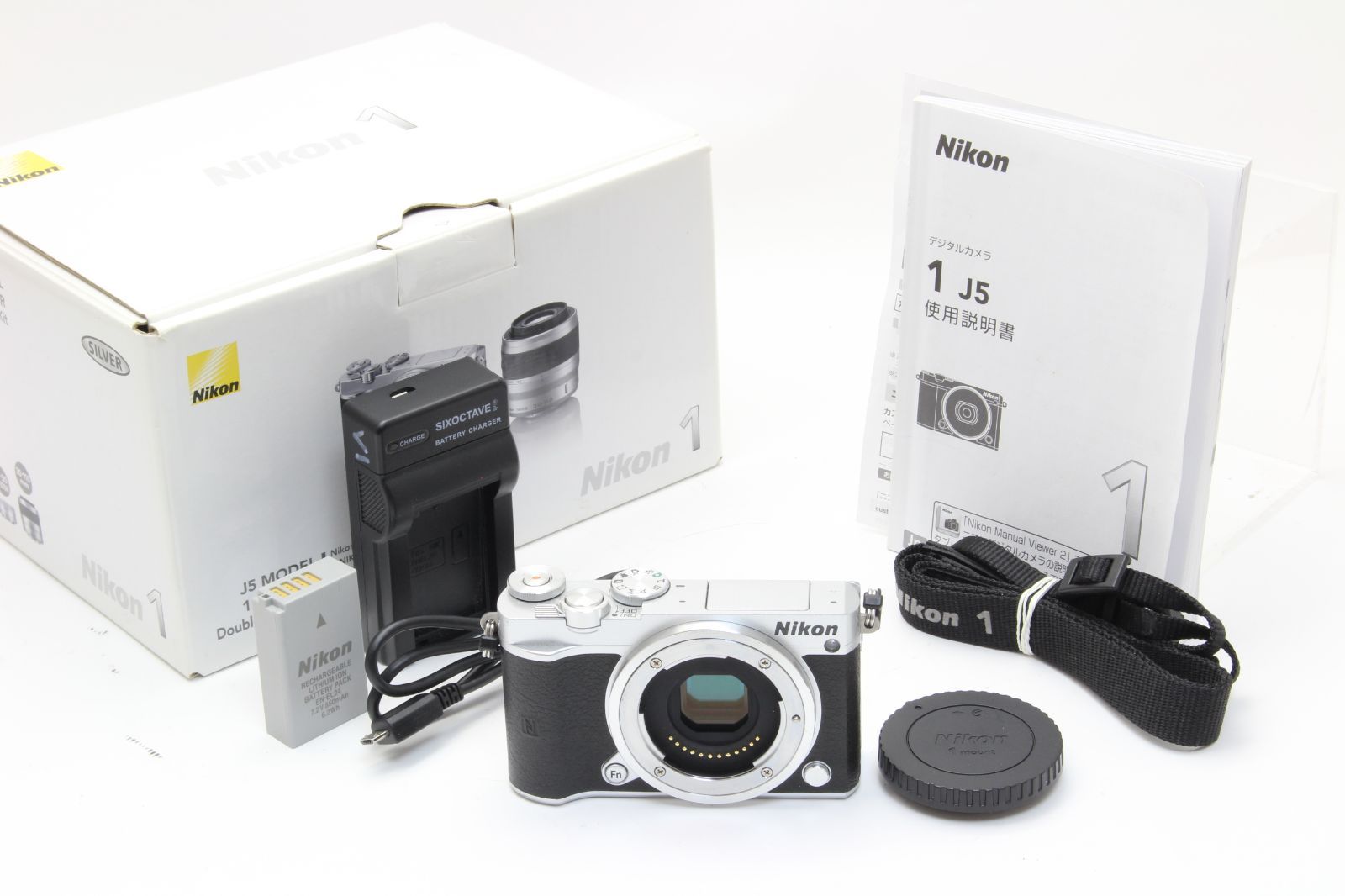 B+ (並品) Nikon ニコン J5 ボディ シルバー 初期不良返品無料 12-25