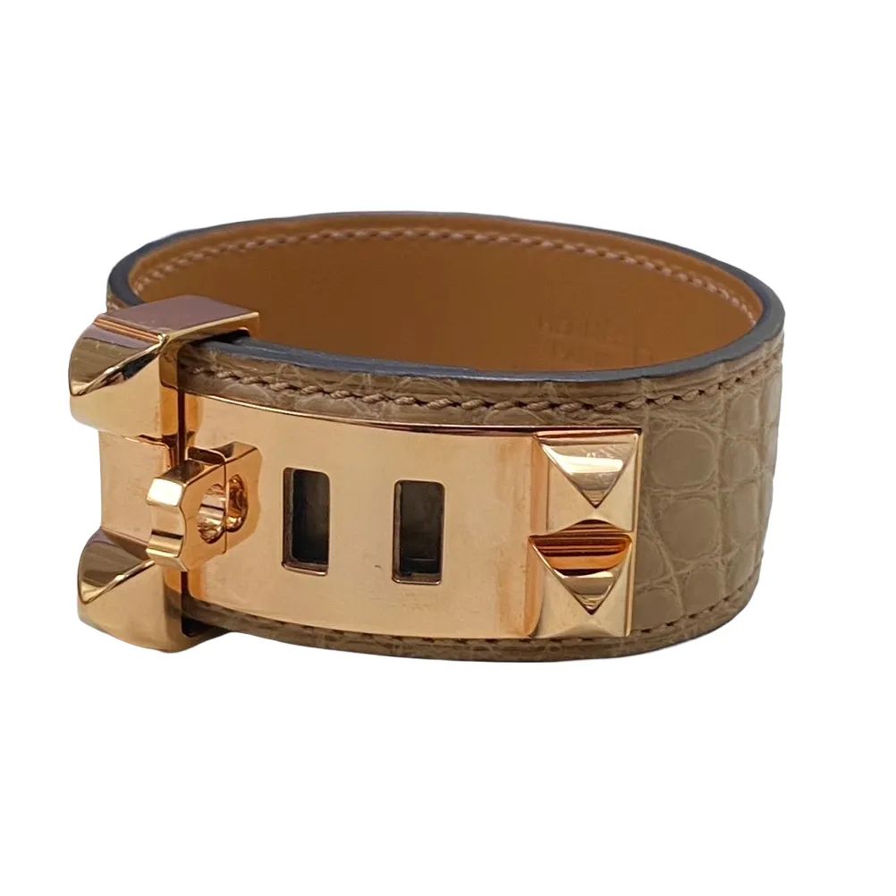 エルメス HERMES コリエドシアン24 アリゲーター チャイ ブレスレット