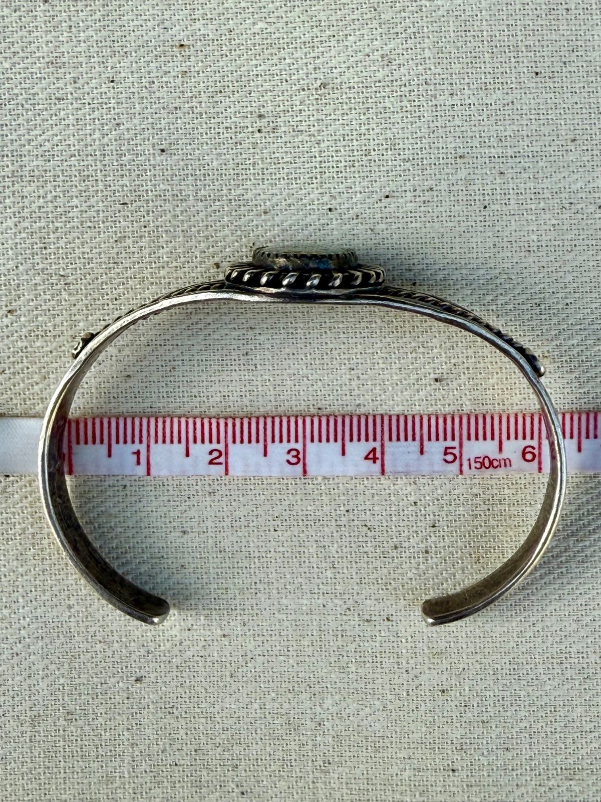 ナバホ 1920-1930年代 ターコイズ ツインロープ リーフ シルバー