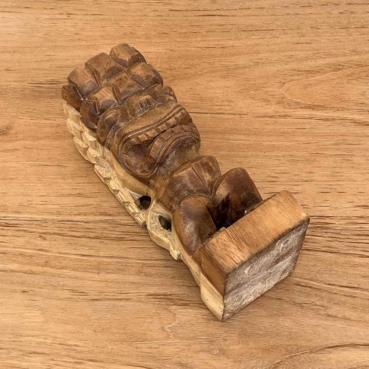 ティキの木彫りの置物 カナロア TIKI KANALOA 20cm ナチュラル 木製