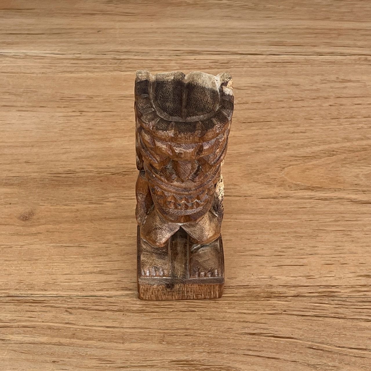 ティキの木彫りの置物 カナロア TIKI KANALOA 20cm ナチュラル 木製