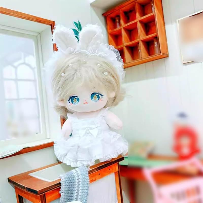 手足稼働　1/6　胡粉仕上げのヘッド付ドール　禿『乙羽』衣装スタンド付き 新品】 niannyyhouse 10cm-15cm 20cm ぬいぐるみ 服 白 ヘッドギア