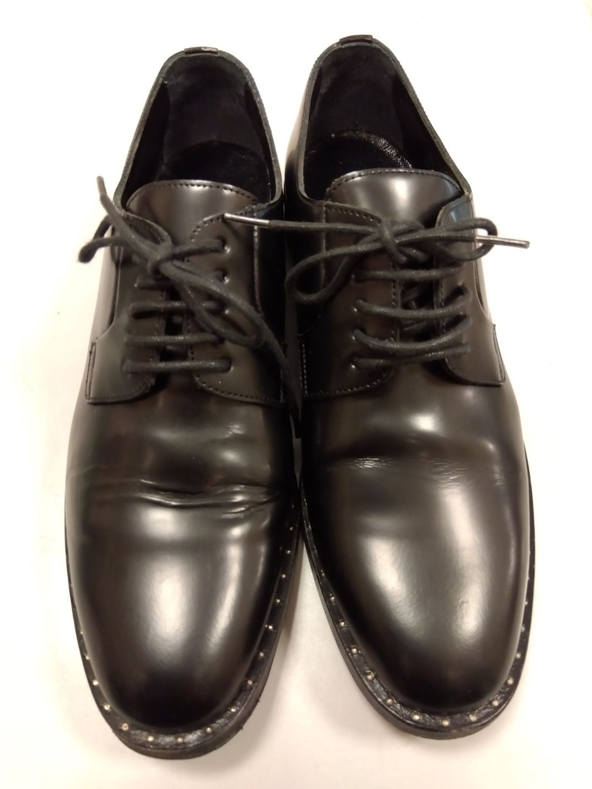 M 7 サンローラン パリ SAINT LAURENT PARIS ディラン 20 スタッズ ダービーシューズ Dylan Studded Derby Shoes サイズ３５ブラック レザー