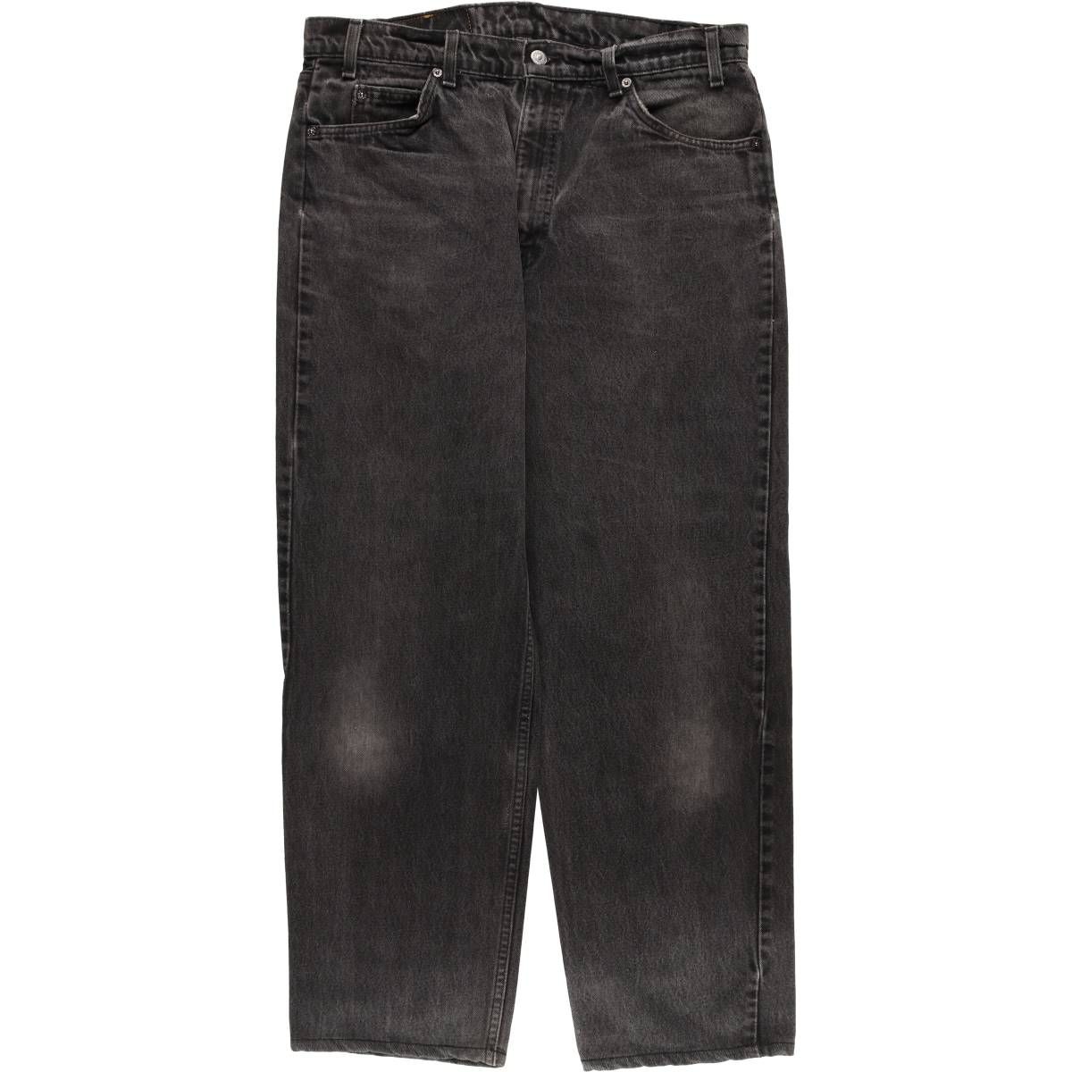 古着 90年代 リーバイス Levi s 40555-4159 RELAXED FIT LEG オレンジタブ ブラックデニム テーパードデニムパンツ|eaa 596174