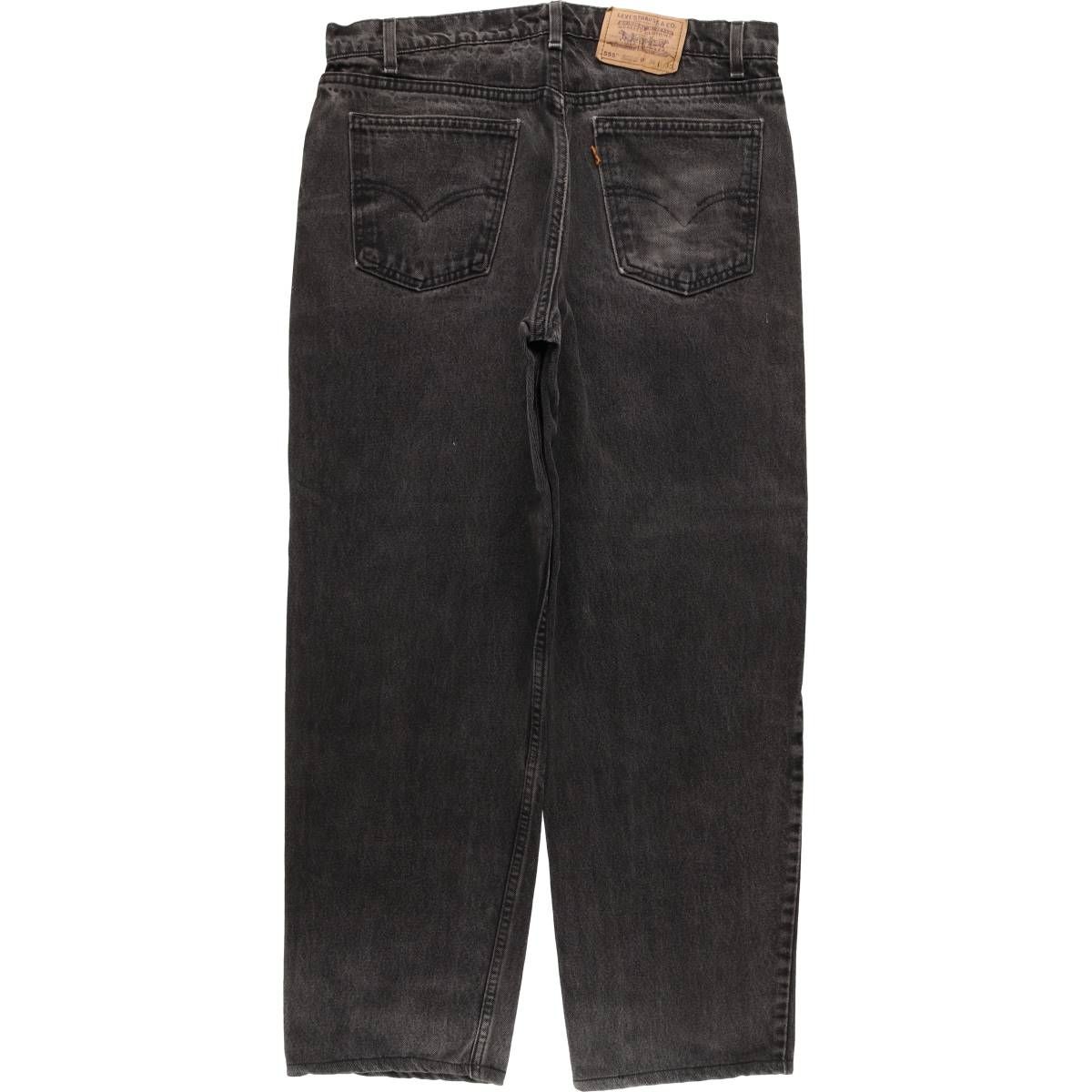 古着 90年代 リーバイス Levi s 40555 4159 RELAXED FIT LEG オレンジタブ ブラックデニム テーパードデニムパンツ eaa 596174