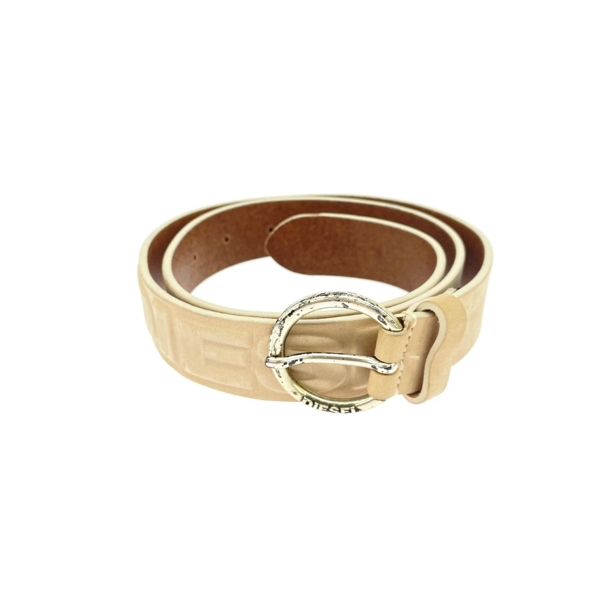 DIESEL ディーゼル ベルト 表記サイズ:80/32 ロゴ型押し/レザー