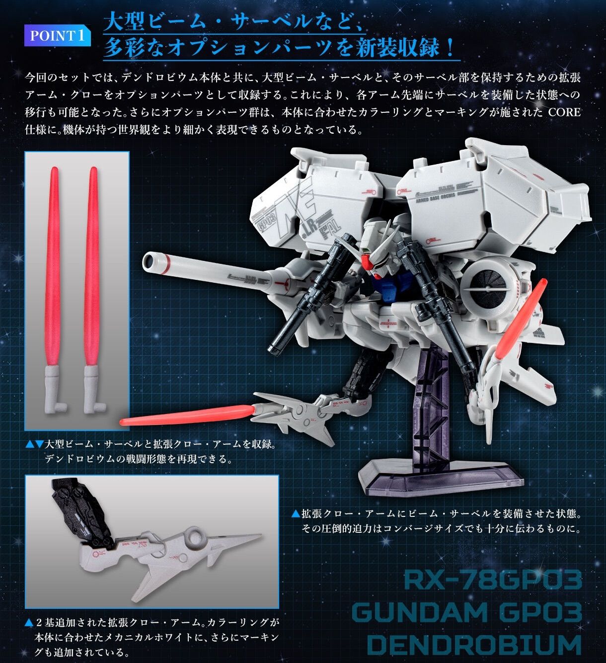 FW GUNDAM CONVERGE CORE ガンダム試作3号機 デンドロビウム＆ノイエ
