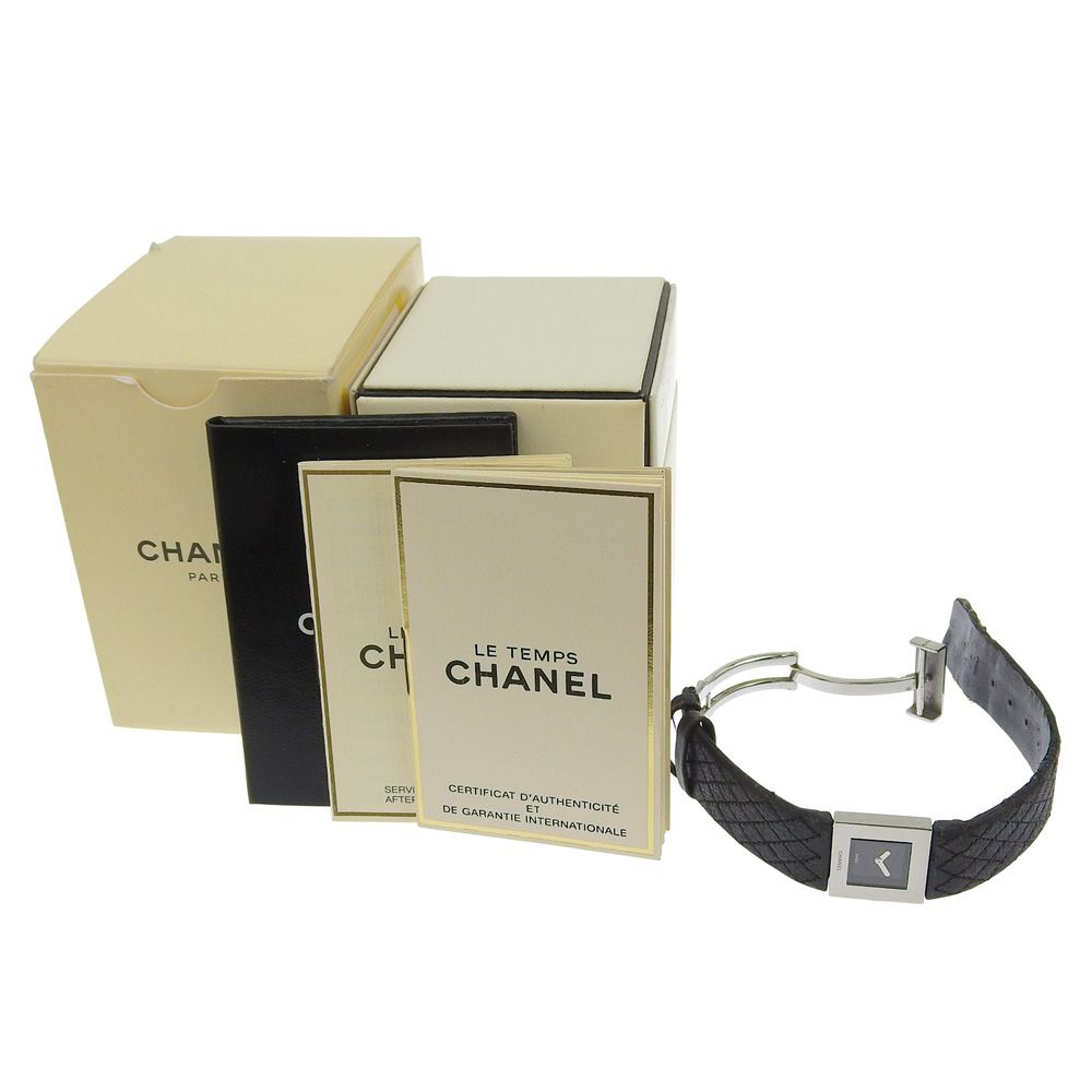 CHANEL】シャネル マトラッセ H0009 ステンレススチール×レザー