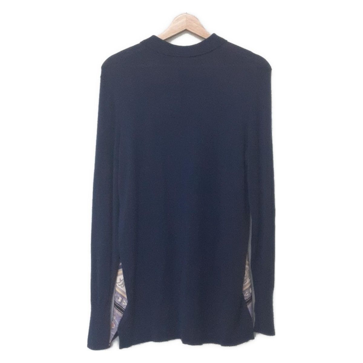 ETRO エトロ チュニック サイズ42 M レディース ネイビー×パープル×マルチ ニット 冬物