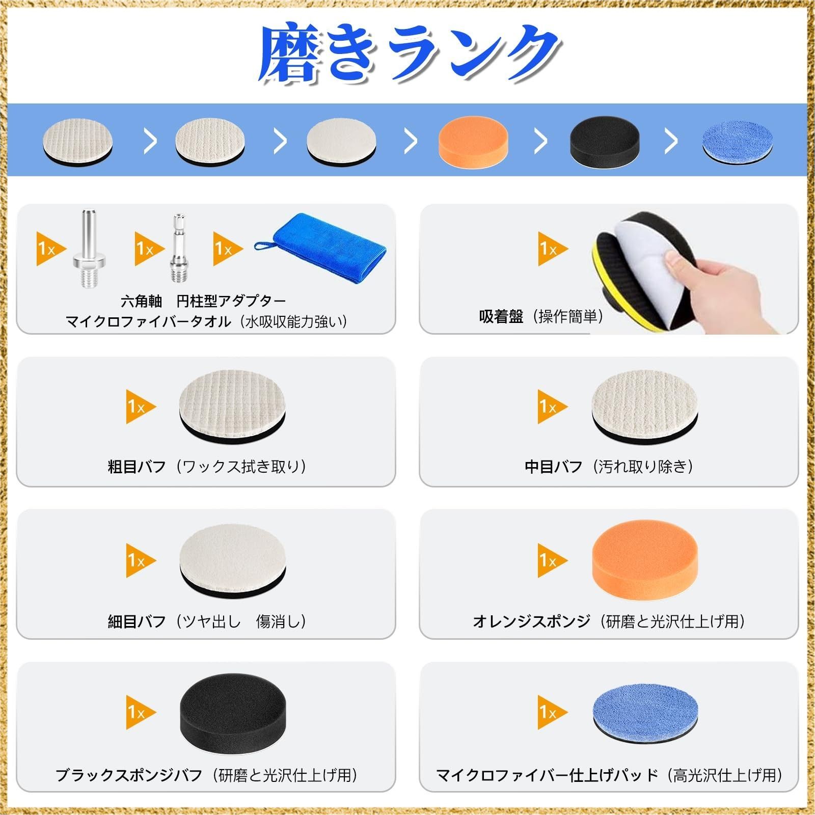 しほぶさん専用品 ☆彡送料無料でお届け☆彡 TuxFezug ポリッシャーバフ スポンジ 100mm