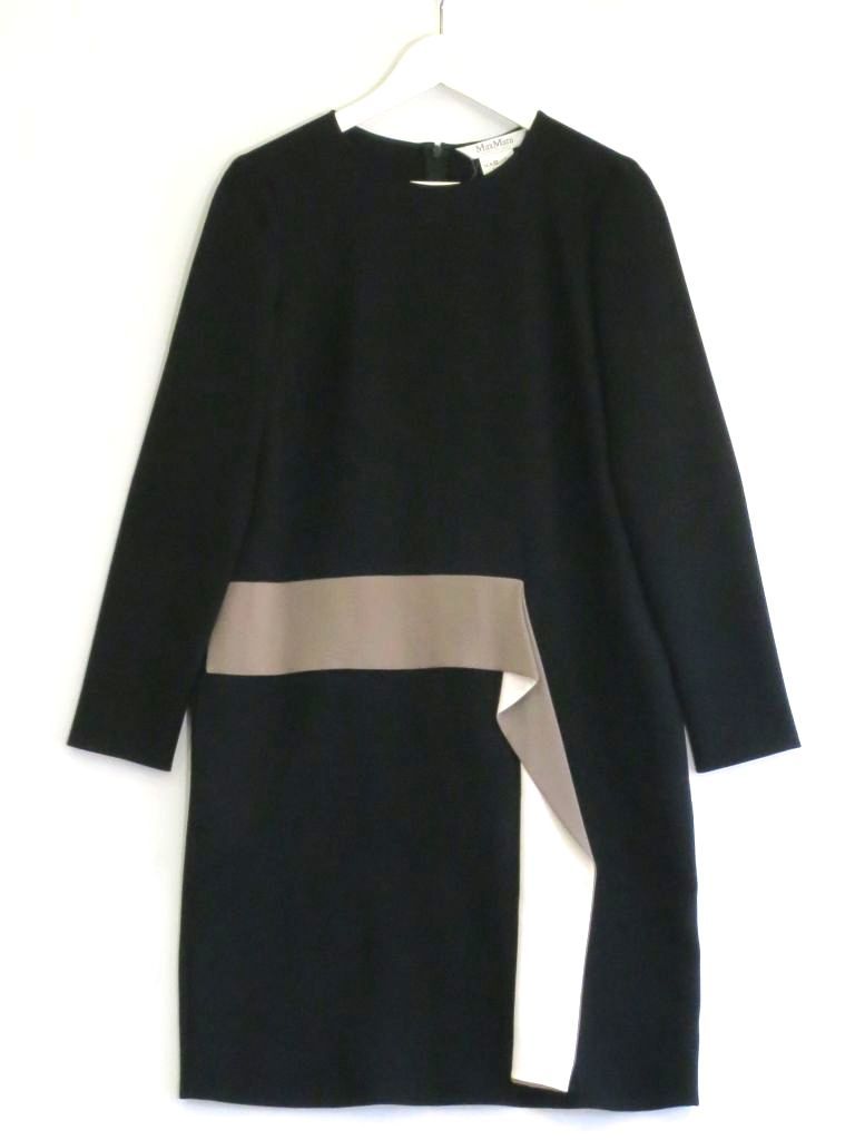 227298】MAX MARA マックスマーラ 白タグ ラッフルデザイン 長袖