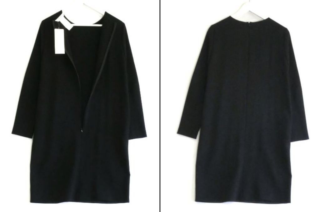 Max Mara マックスマーラ 38 ロングワンピース ミモレ丈 白タグ 長袖 227298】MAX MARA マックスマーラ 白タグ ラッフルデザイン 長袖