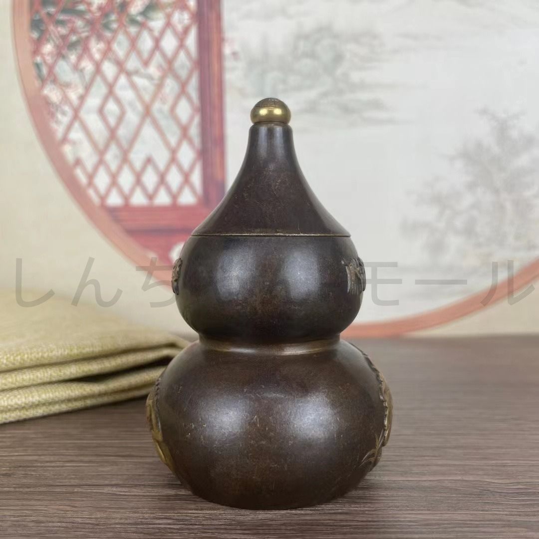 インテリア　瓢箪　ひょうたん　置物　工芸品　縁起物　2個セット 瓢箪 ひょうたん 置物 工芸品 縁起物 2個セット